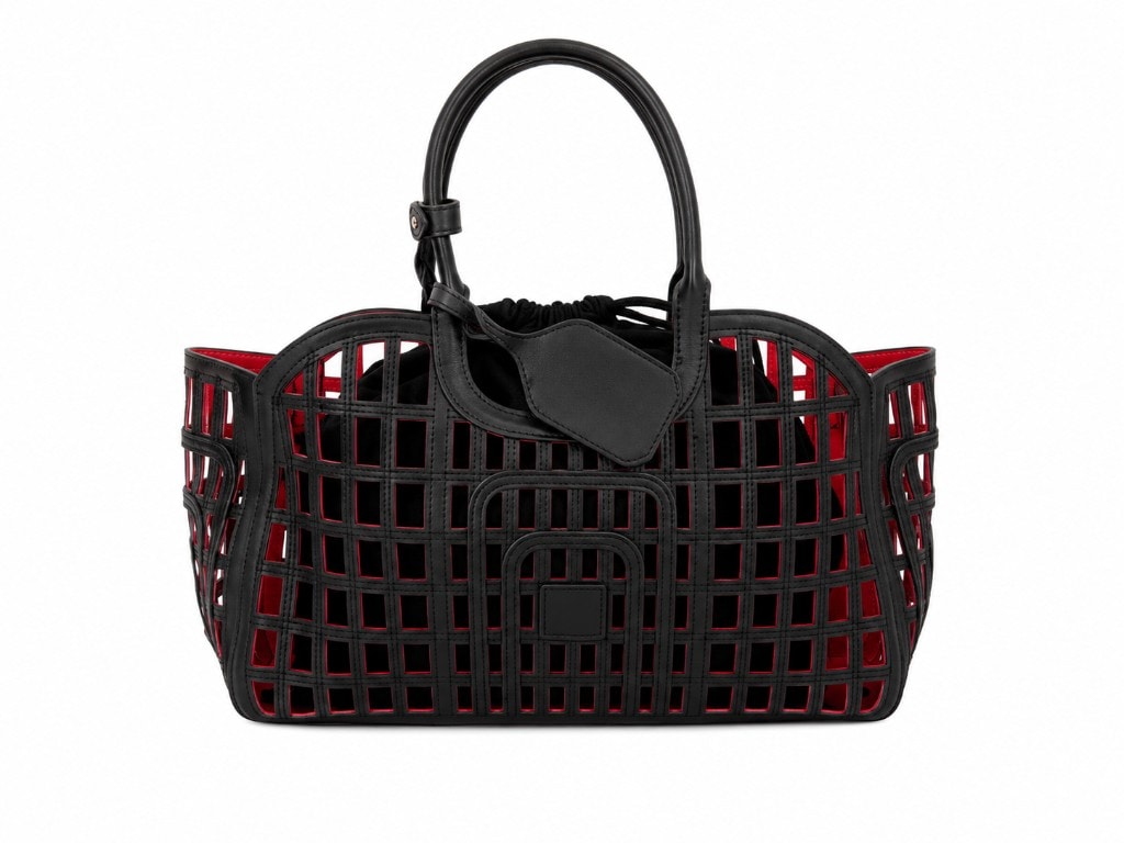 Milano Cage Tote Bag Black / Red — вид спереди