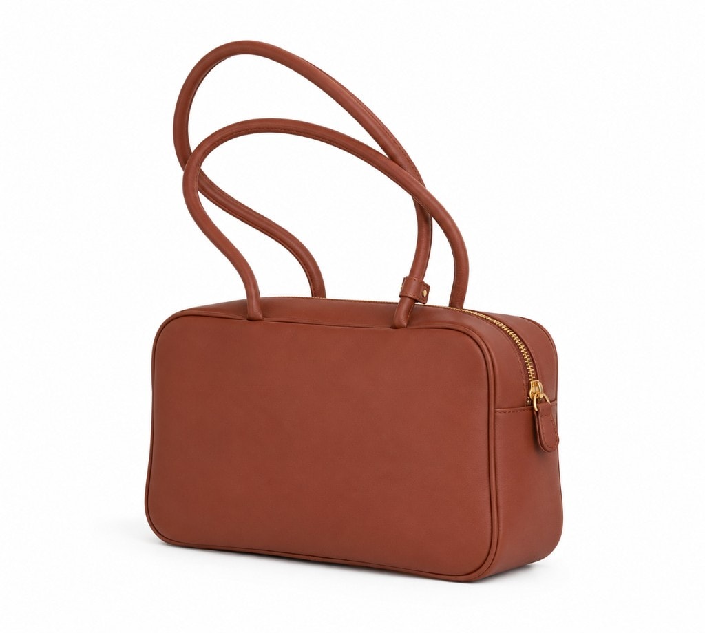 The Essential Shoulder Bag Tan Cognac под углом