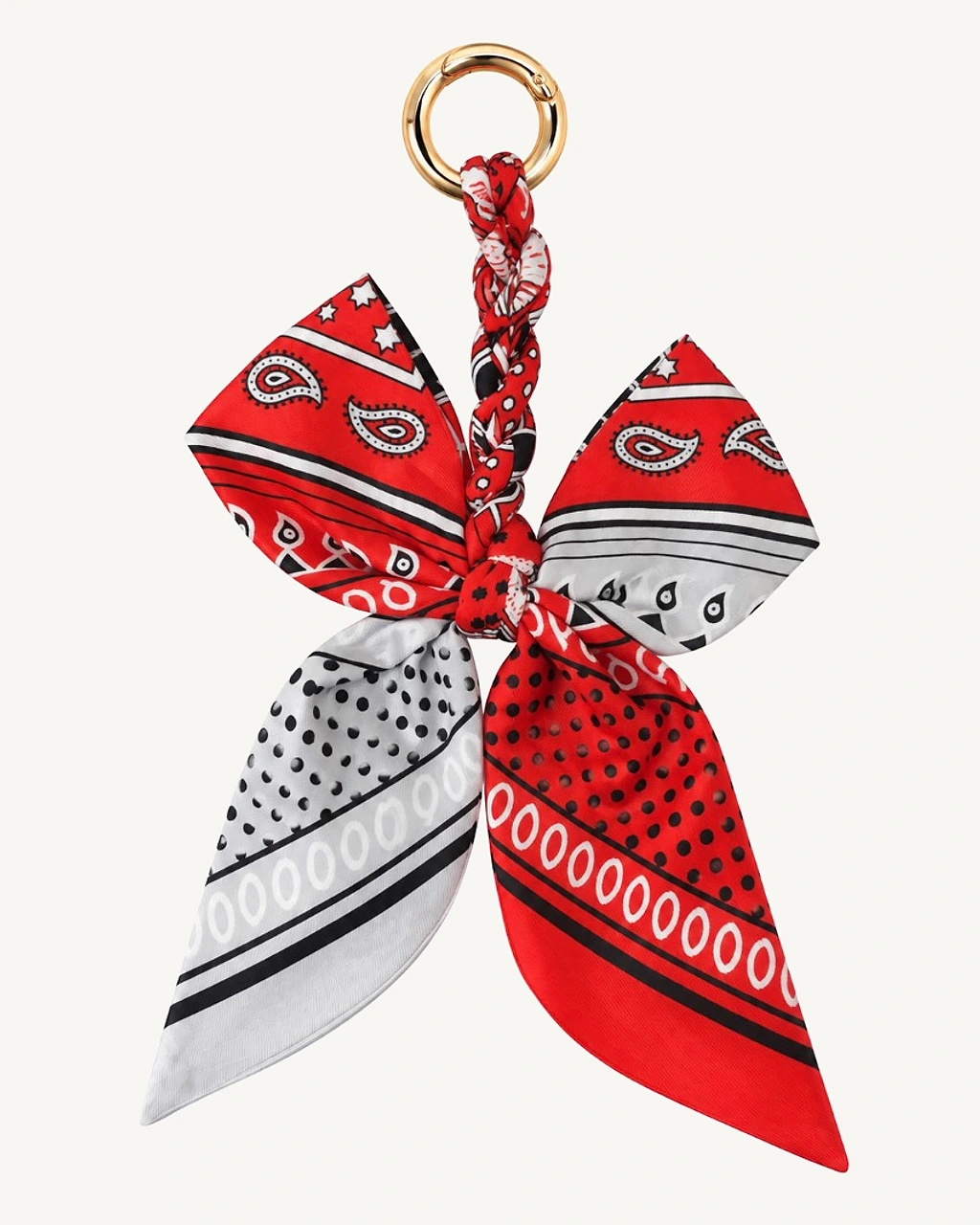 Josette Paisley Red — брелок-бант